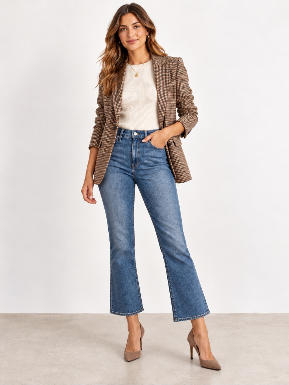Veronica Beard Carly High Rise Kick Flare Jeans 25 NWT Cropped Stretch Denim